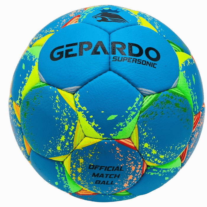 GEPARDO Blue-Cyan Premium Football / Soccer Ball – Size 5 Professional Hand stitched Ball Limited Edition
