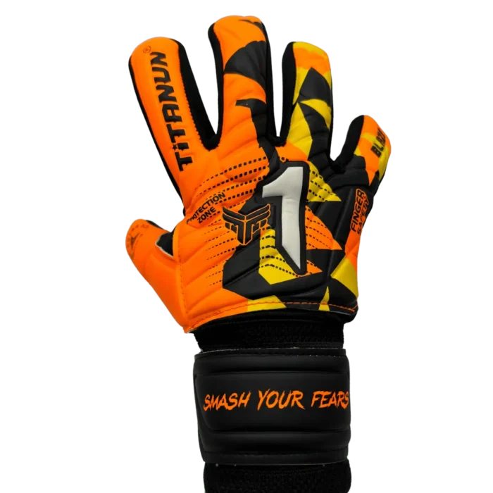 GEPARDO Professional Goalkeeper Gloves – Match & Training Soccer Gloves (Orange & black)