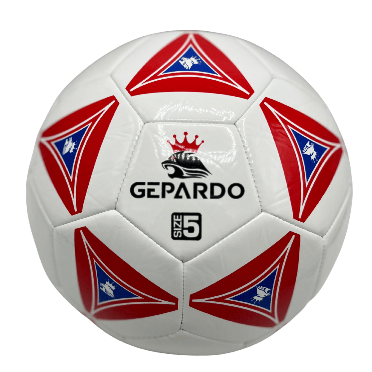 GEPARDO White-Red Premium Football / Soccer Ball – Size 5 Professional Ball