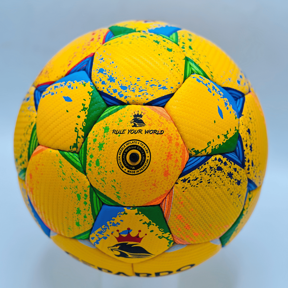 GEPARDO Yellow Premium Football / Soccer Ball – Size 5 Professional Hand stitched Ball Limited Edition - Image 4